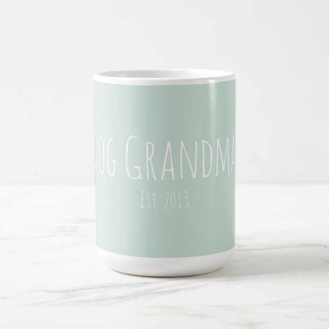 Anpassningsbar Hund Grandma Modern Kaffemugg (Center)