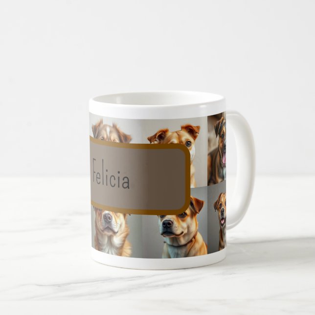 Anpassningsbar hund kaffemugg (Framsida höger)