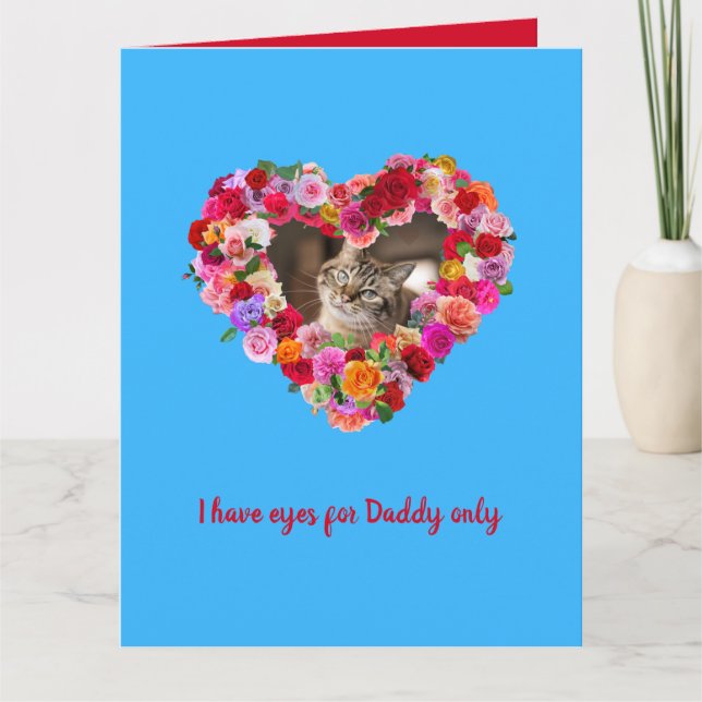 Anpassningsbar Hund, katt, Pet Photo Fars dag Ro H Kort (Framsida)