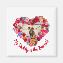 Anpassningsbar Hund, katt, Pet Photo Fars dag Ro H Magnet