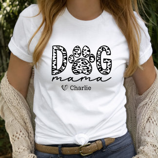 Anpassningsbar Hund Mamma Personlig Pet Namn T Shirt