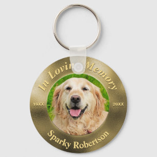 Anpassningsbar Hund Memorial Guld Nyckelring