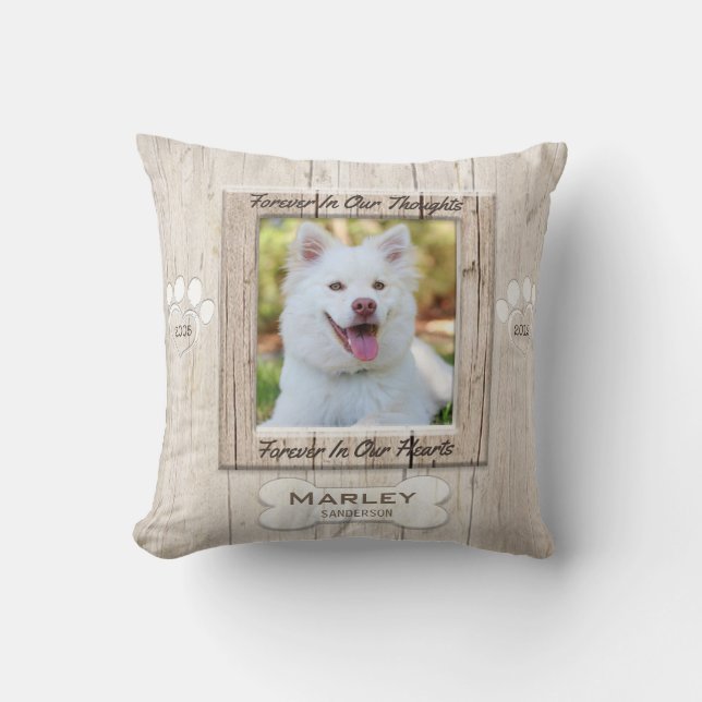 Anpassningsbar Hund Memorial Kudde (Framsida)
