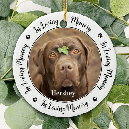 Anpassningsbar Hund Memorial Pet Loss-sympati 2 Fo Julgransprydnad Keramik