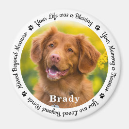 Anpassningsbar Hund Memorial Photo Fridge Magnet