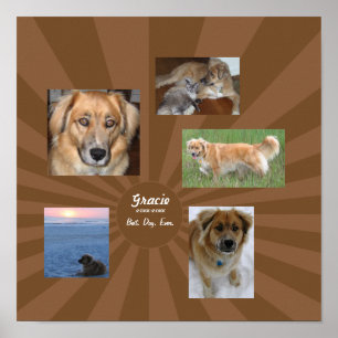 Anpassningsbar Hund Memorial Poster