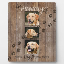 Anpassningsbar Hund Memorial Rustic Wood-synlighet