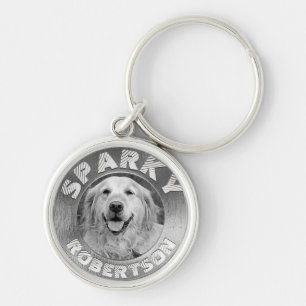 Anpassningsbar Hund Memorial Silver Rund Silverfärgad Nyckelring