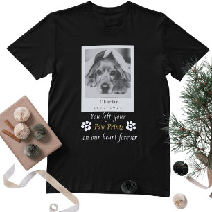 Anpassningsbar Hund Memorial som du Lämnat Tass av T Shirt