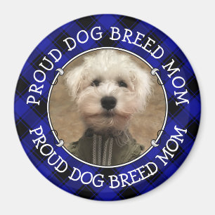 Anpassningsbar Hund Pappa Photo Ram Blue & Black P Magnet