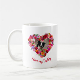 Anpassningsbar Hund / Pet Photo Fars dag Ro Heart Kaffemugg
