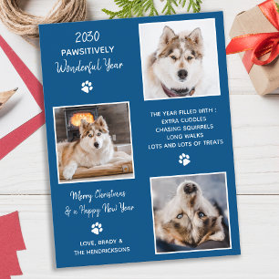 Anpassningsbar Hund Pet Photo Year in Review jul H Vykort