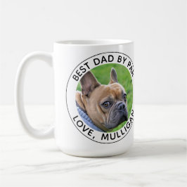 Anpassningsbar Hund Photo Best Pappa by Par Black  Kaffemugg