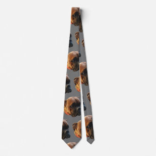 Anpassningsbar Hund Photo Boxer Puppy Grått Slips