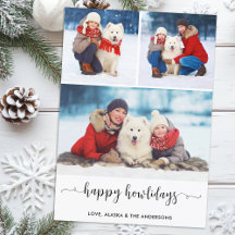 Anpassningsbar Hund Photo Collage jul Lycklig Howl