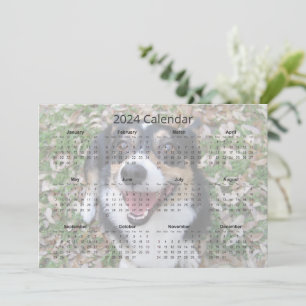 Anpassningsbar Hund Photo Cute Pet 2024 Kalenderko