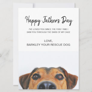 Anpassningsbar Hund Photo Fars dag Card från Räddi Julkort