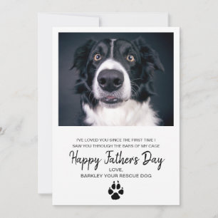 Anpassningsbar Hund Photo Fars dag Card från Räddi Julkort