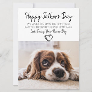 Anpassningsbar Hund Photo Fars dag Card från Räddi Julkort