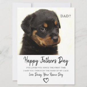 Anpassningsbar Hund Photo Fars dag Card från Räddi Julkort