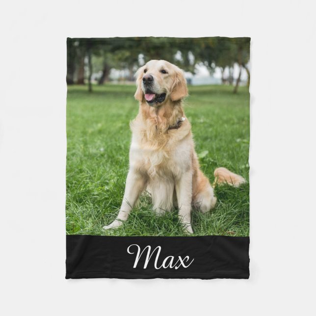 Anpassningsbar Hund Photo Fleece Blanket (Framsidan)
