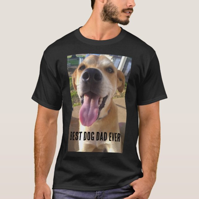 Anpassningsbar Hund Photo Hund Pappa T Shirt (Framsida)