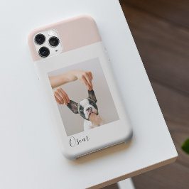 Anpassningsbar Hund Photo iphone case | Pastel Ros