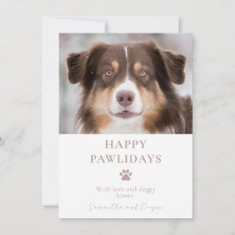 Anpassningsbar Hund Photo jul Julkort