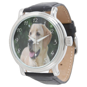 Anpassningsbar Hund Photo Leather Watch Armbandsur