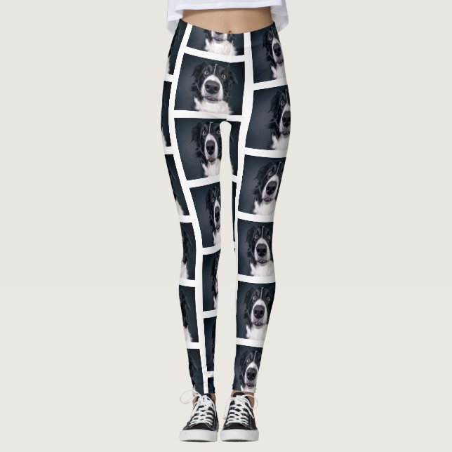 Anpassningsbar Hund Photo Leggings (Framsida)