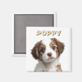 Anpassningsbar Hund Photo Magnet - Personlig Namn