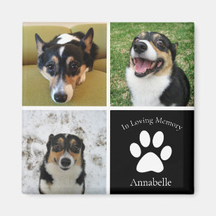Anpassningsbar Hund Photo Memorial Collage Keepsak Magnet
