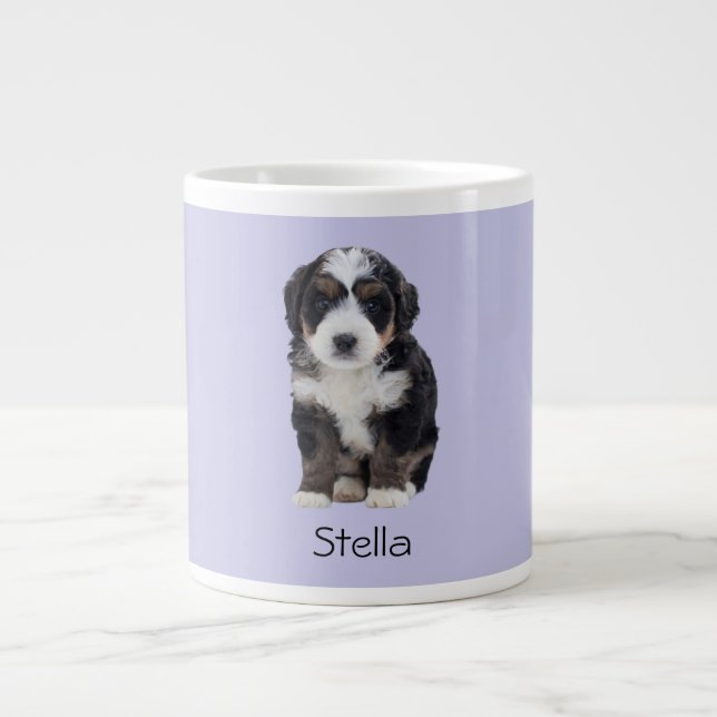 Anpassningsbar Hund Photo - Misty Lilac med Pet Na Jumbo Mugg (Framsidan)