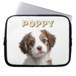 Anpassningsbar Hund Photo & Namn Laptop sleeve