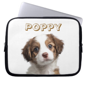 Anpassningsbar Hund Photo & Namn Laptop sleeve