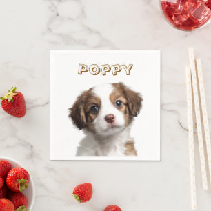 Anpassningsbar Hund Photo & Namn Pappra blöjor Pappersservett