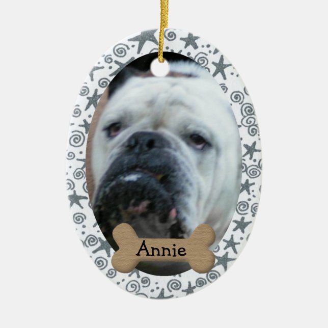 Anpassningsbar Hund Photo Ornament (Framsidan)