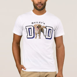 Anpassningsbar Hund Photo Pappa Shirt - Personlig  T