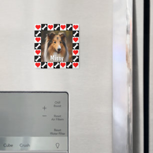 Anpassningsbar Hund Photo Personlig Bild och Namn Magnet