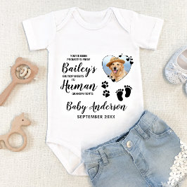 Anpassningsbar Hund Photo Promoted Human Grandpare T Shirt