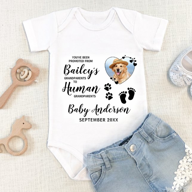 Anpassningsbar Hund Photo Promoted Human Grandpare T Shirt (Skapare uppladdad)