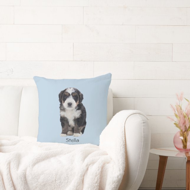 Anpassningsbar Hund Photo - Pulder Blue med Pet Na Kudde (Soffa)