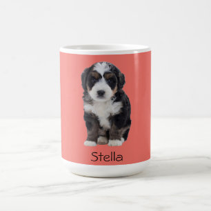 Anpassningsbar Hund Photo - Sunset Coral with Pet  Kaffemugg