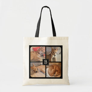Anpassningsbar Hund Photos Monogram Pet Supply Tot Tygkasse