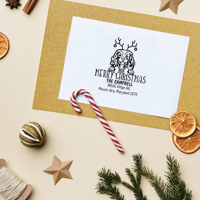 ANPASSNINGSBAR HUND - RETURADRESS STÄMPEL (Skapare uppladdad)