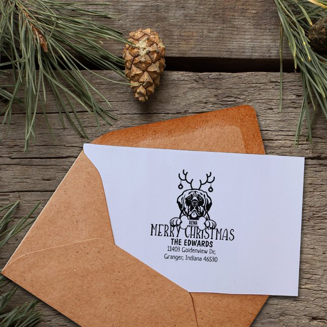 ANPASSNINGSBAR HUND - RETURADRESS STÄMPEL (Skapare uppladdad)