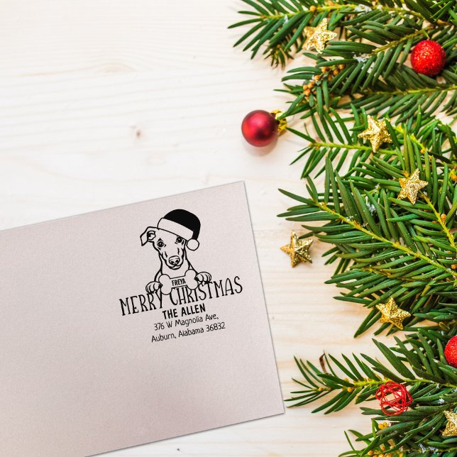 ANPASSNINGSBAR HUND - RETURADRESS STÄMPEL (Skapare uppladdad)