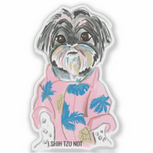 ANPASSNINGSBAR HUND SHIHTZU LÄGGER TILL DIN EGEN KLISTERMÄRKEN