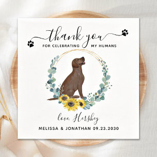 Anpassningsbar Hund Tack Labrador Cocktail Pappersservett