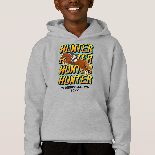 Anpassningsbar Hunter Horse-händelse eller platsda T Shirt (Framsida)